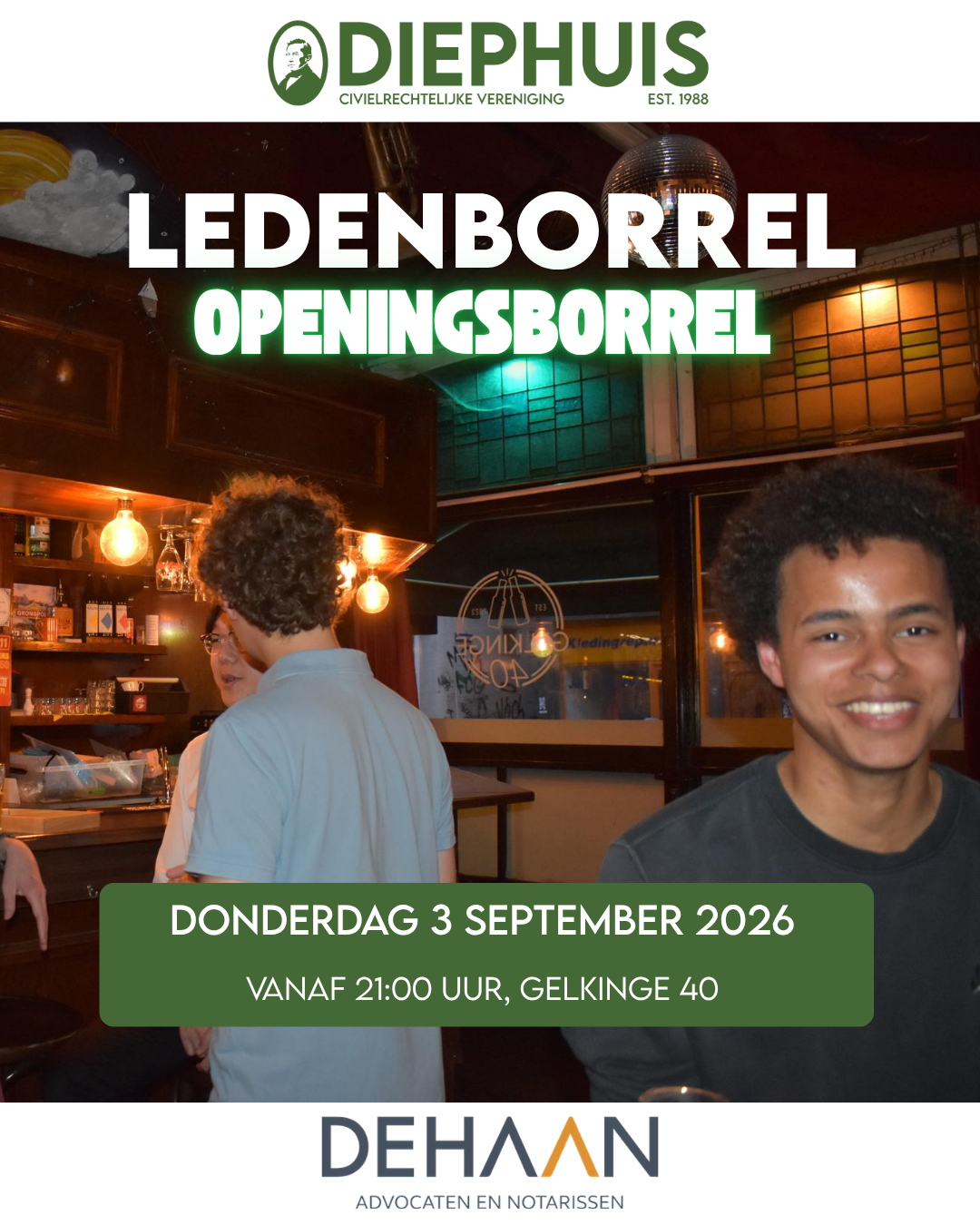 Ledenborrel september (Openingsborrel)